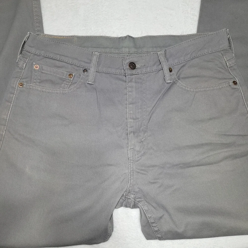 Levis 513 Jeans Men 33x32 Gray Slim Straight Leg Denim Pants